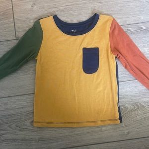 2T Kyte Baby color block long sleeve tee
